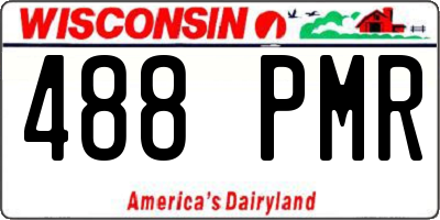 WI license plate 488PMR