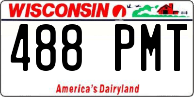 WI license plate 488PMT