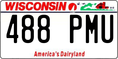 WI license plate 488PMU