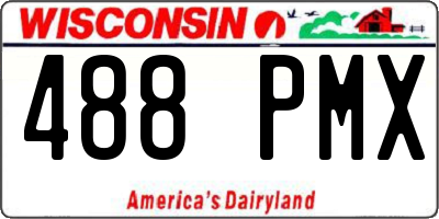 WI license plate 488PMX