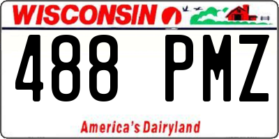 WI license plate 488PMZ