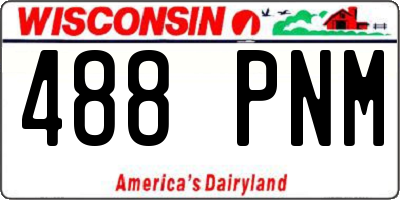 WI license plate 488PNM