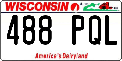 WI license plate 488PQL