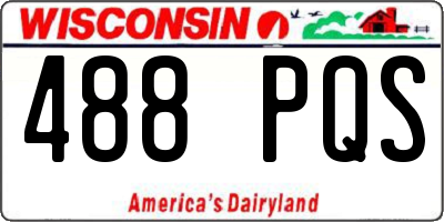 WI license plate 488PQS