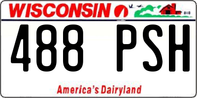 WI license plate 488PSH