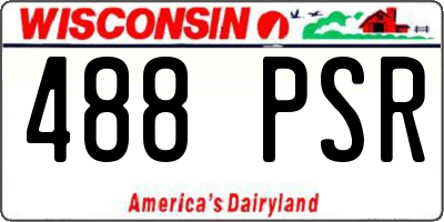 WI license plate 488PSR