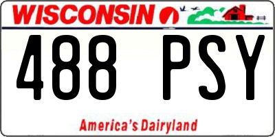 WI license plate 488PSY