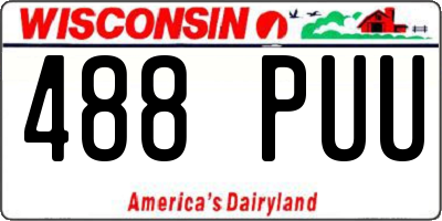 WI license plate 488PUU