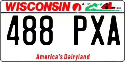WI license plate 488PXA