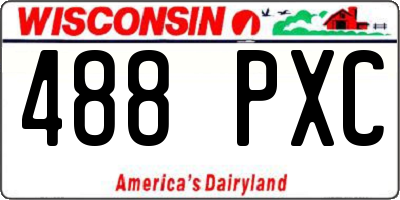 WI license plate 488PXC