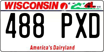 WI license plate 488PXD