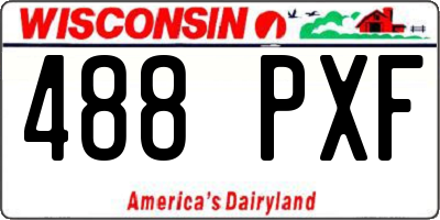 WI license plate 488PXF