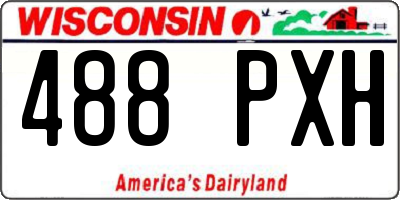 WI license plate 488PXH