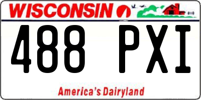 WI license plate 488PXI
