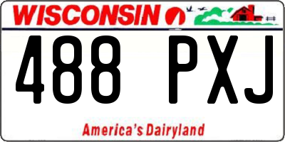 WI license plate 488PXJ