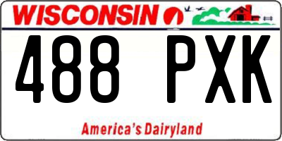 WI license plate 488PXK