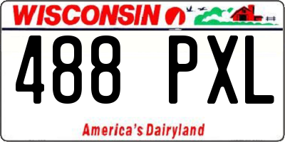 WI license plate 488PXL