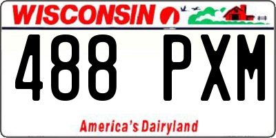WI license plate 488PXM