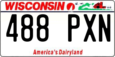 WI license plate 488PXN