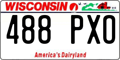 WI license plate 488PXO