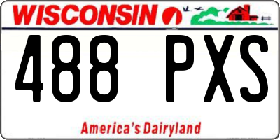 WI license plate 488PXS