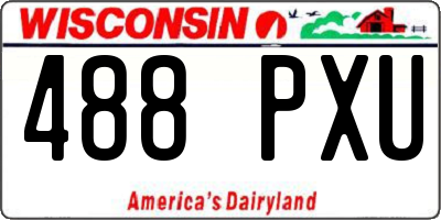 WI license plate 488PXU