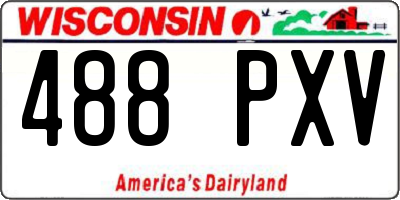 WI license plate 488PXV