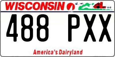 WI license plate 488PXX