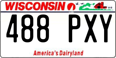 WI license plate 488PXY