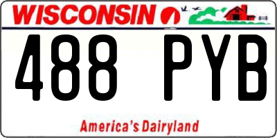WI license plate 488PYB