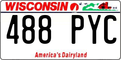 WI license plate 488PYC
