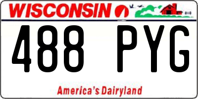 WI license plate 488PYG