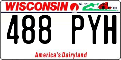 WI license plate 488PYH