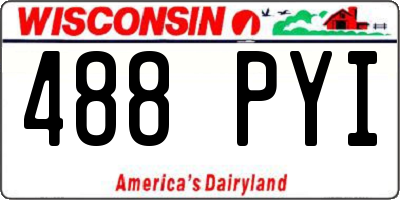 WI license plate 488PYI