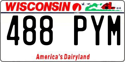 WI license plate 488PYM