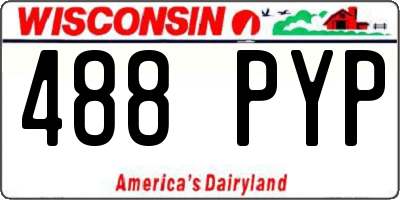 WI license plate 488PYP