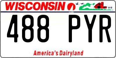 WI license plate 488PYR