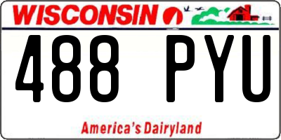 WI license plate 488PYU