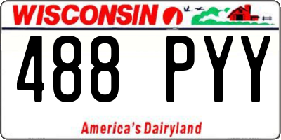 WI license plate 488PYY