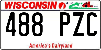 WI license plate 488PZC