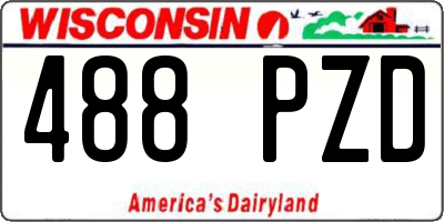 WI license plate 488PZD