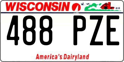 WI license plate 488PZE