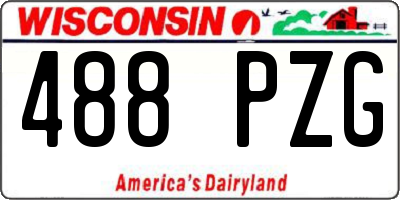 WI license plate 488PZG
