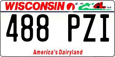 WI license plate 488PZI