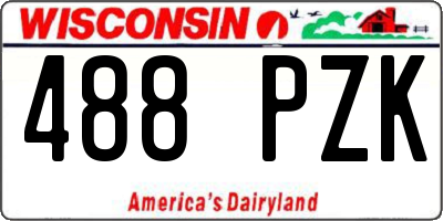 WI license plate 488PZK