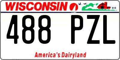WI license plate 488PZL