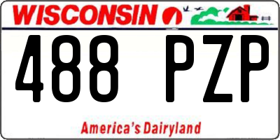 WI license plate 488PZP