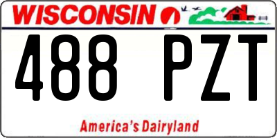 WI license plate 488PZT