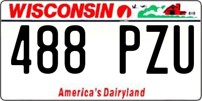 WI license plate 488PZU