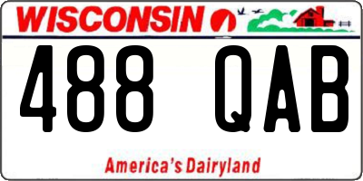 WI license plate 488QAB